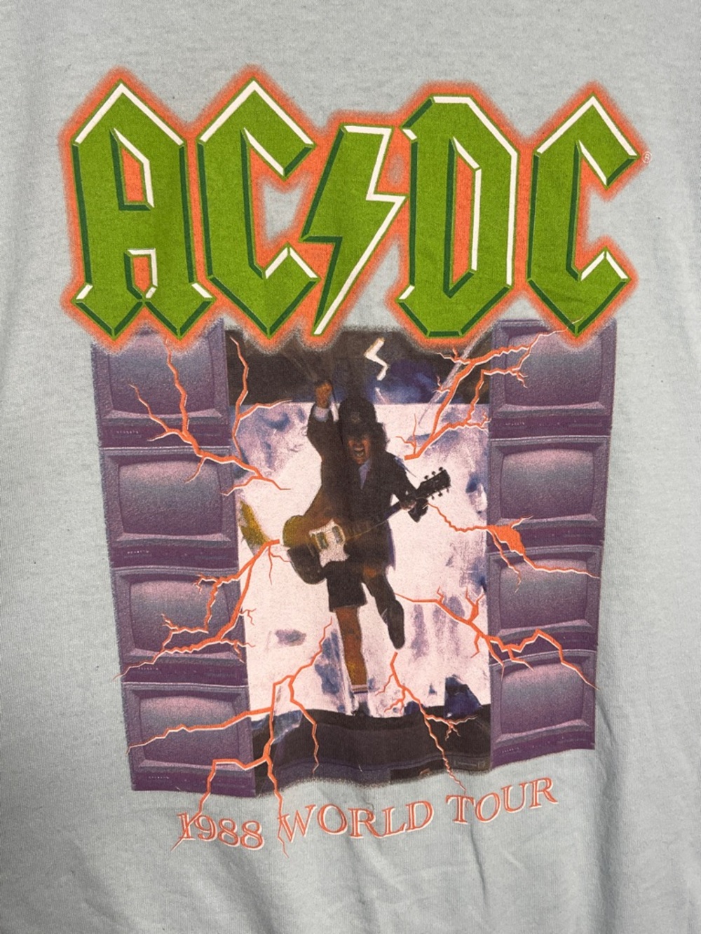 🔥CLEAROUT🔥3/$25🔥AC/DC Band Light Blue Tee -Size L
